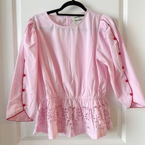 Damson Madder Perrie Blouse in light pink, 100% organic cotton